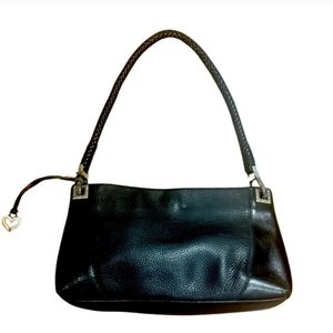 Brighton vintage black pebbled leather handbag